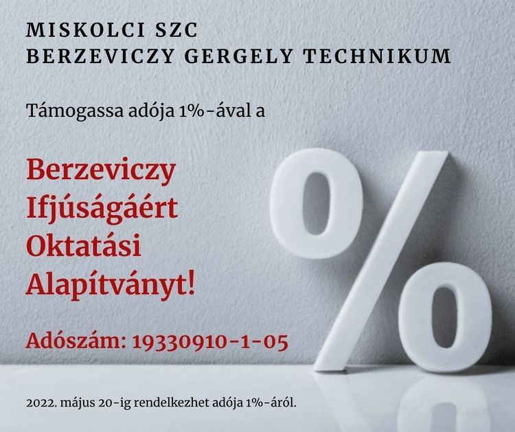 SZJA 1% - Berzeviczy Ifjúságáért Oktatási Alapítvány