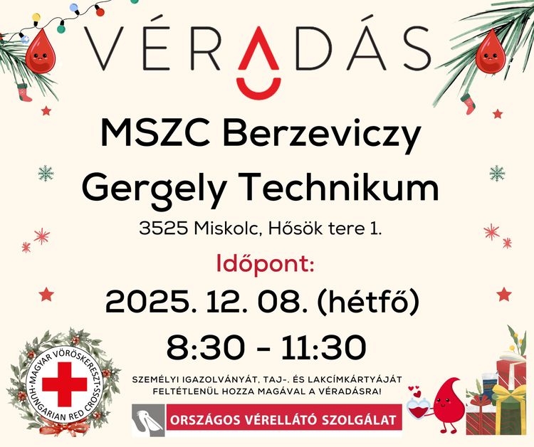 Véradás a Berzeviczyben 2025.12.08-án