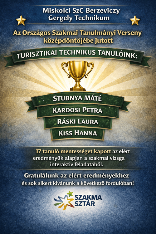 OSZTV Gratulálunk a továbbjutó diákjainknak!