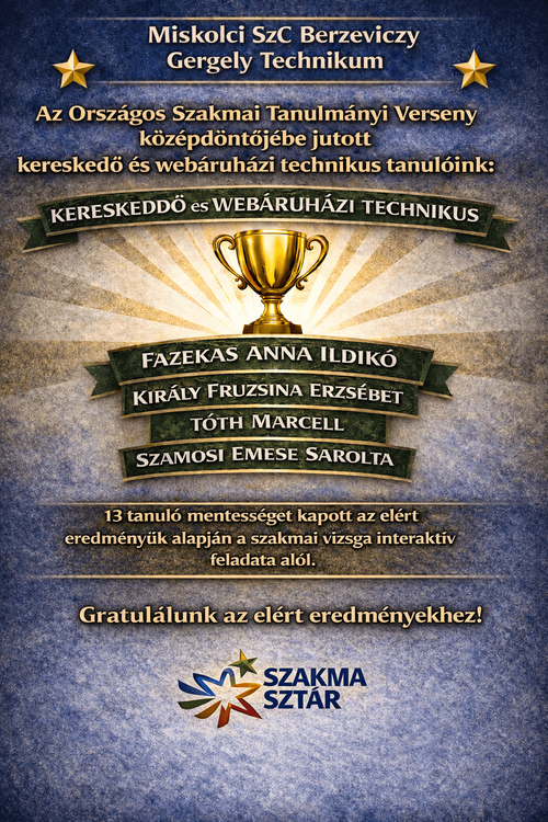 OSZTV Gratulálunk a továbbjutó diákjainknak!