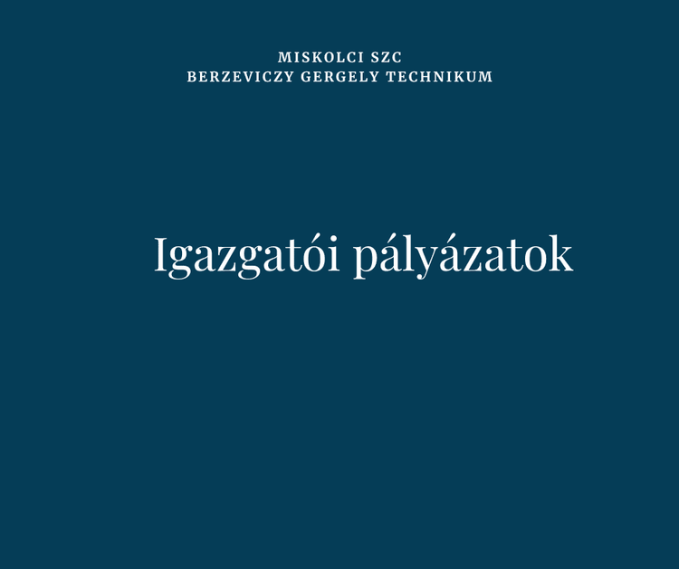 Igazgatói pályázatok