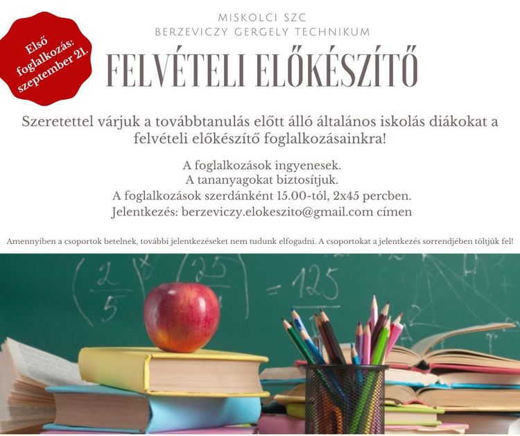 Felvételi előkészítő 2022/2023.