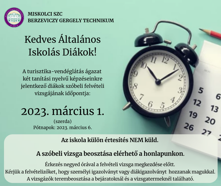 Szóbeli felvételi - 2023.03.01.