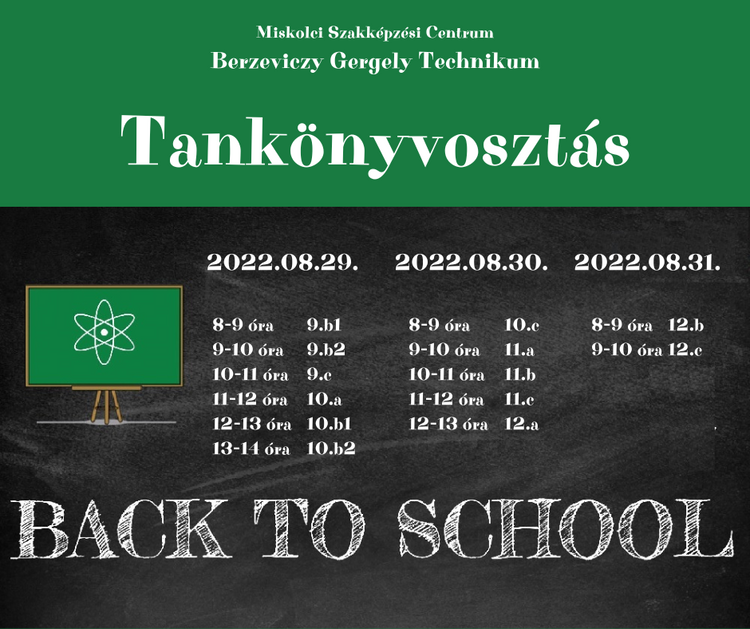 Tankönyvosztás 2022/2023. tanév