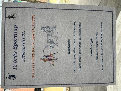 Április elsején  7:45 kor elkezdődött az immár hagyománnyá vált 12 órás Sportnap!