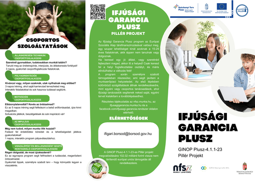  GINOP Plusz 4.1.1 Ifjúsági Garancia Plusz program