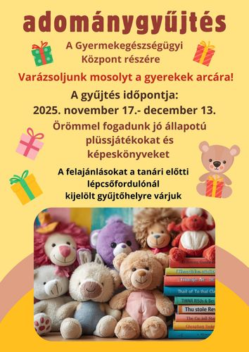 "Plüssvigasz!" Adományozz plüss figurákat a kórház kis lakói számára!