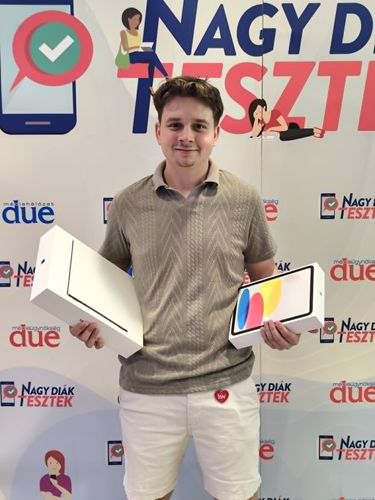 Fantasztikus siker! Tóth Tamás Bálint tanulónk országos 2. helyezést ért el a Nagy Diák Pénzügyes Teszt döntőjében!